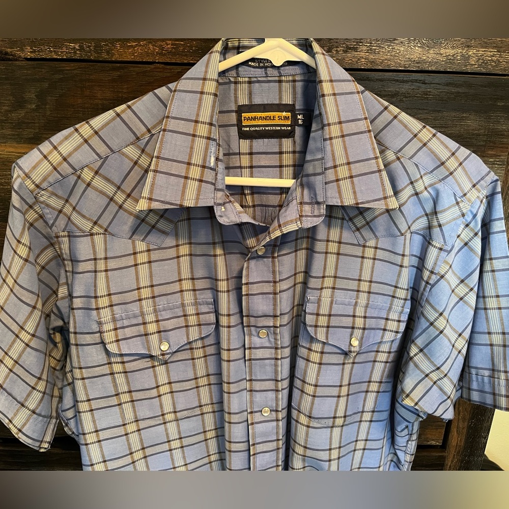 Mens SS Western Snap Shirt, Size M, 16”